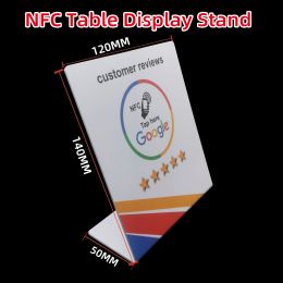 Card 13.56Mhz Google Review NFC Stand Display Table Display NFC Card Stand for Google Review RFID ISO14443A 504Bytes NTAG215 NFC Card