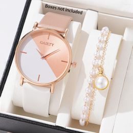 Wristwatches White Women's Watch Luxury Fashion Bracelet Leather Strap Quartz Montre Femme