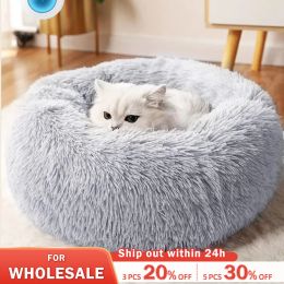 Houses Super Cat Bed Warm Sleeping Cat Nest Soft Long Plush Best Pet Dog Bed for Dogs Basket Cushion Cat Bed Cat Mat Animals Sleeping