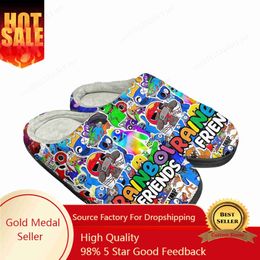 Slippers R-Rainbows F-Friends Home Cotton Slippers Game Mens Womens Teenager Plush Bedroom Casual Keep Warm Shoes Tailor Made Slipper 240506