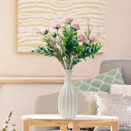 Decorative Flowers 1PCS 35CM (H) Simulated Mini Camellia Home Living Room Dining Table Office El Indoor Flower Arrangement Decorations