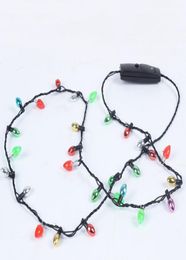 Whole 100PCS Led Necklace Necklaces Flashing Beaded Light Toys Christmas gift DHL Fedex 6909573