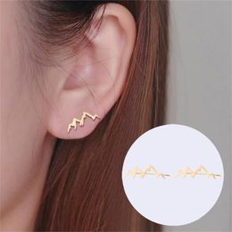 Mountain Peak Crawler Earrings rose gold Mountains Climbers Wrap Earring3470975