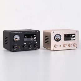 Amplifier Tube Preamplifier 4 In 2 Out HIFI Preamplifier 6H3N Tube 5332 Opamp Chip High Power Headphone Amplifier High Bass Adjustable