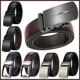 Belts Top Male Waist Men Leather Belt Metal Automatic Buckle Ratchet Cowskin For Jeans Genuine Strap Pants