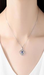 Pendant Necklaces Arrival Creative Microinlaid Zircon Blue Eye Necklace Evil Clavicle Chain Women Girls Wedding Birthday Party Je8600922