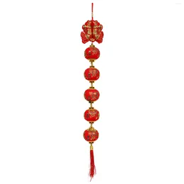 Decorative Figurines 2 Pcs Lantern Ornaments Chinese Year Pendant Spring Festival Year's Day Decorate Hanging