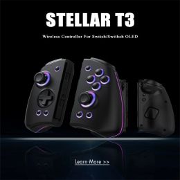 Mice QRD Stellar T3 Wireless Joypad For Switch/Switch OLED Hall Effect Joystick 7 Colors LED Light Controller Micro Switch Buttons