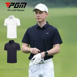 Men's Polos PGM Summer Short-slved Tops Men Outdoor Breathable T-shirts for Man Soft Cooling Polo Shirts Anti-sweat Sportswear M-XXL Y240506