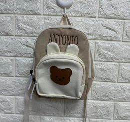 Backpack Cartoon Children's Embroidered Name Small Personalised Kindergarten Kids Outgoing Lightweight Bag