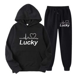 Men's Hoodies Sweatshirts Mens sportswear set hooded shirt+sports pants womens sportswear track set mens clothing brand sportswear mens pants set Q240506