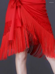 Stage Wear Adult Latin Dance Skirt Women's High Quality Fringed Lady Cha Rumba Samba Fringe Sexy Practice Clothing