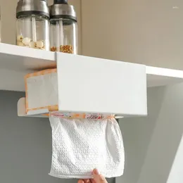 Kitchen Storage Towel Box Hanging Carbon Rack Toilet 23cm Tissue Non-punching Large Face Cabinet Paper Holder Steel