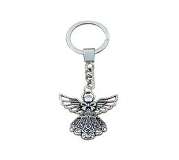 15Pcslots Alloy Keychain Angel Charms Pendants Key Ring Travel Protection DIY Accessories 388x425mm A453f7326250