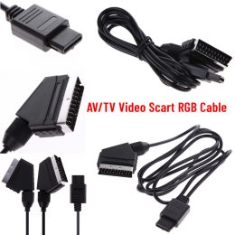 Cables 1.8m AV/TV Video Scart RGB Cable Gaming Euro Scart Plug Stereo Video Wire for Nintendo SNES Gamecube and N64 Console