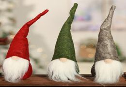 Christmas Gnome Plush Desktop Decor Ornaments Mini Spirit Doll with Long Cap Spirit Decor for Home Bar Christmas Supplies4729370