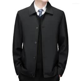 Men's Jackets Brand Jacket Button Business Casual Solid Colour For Men Work Coat Spring Autumn