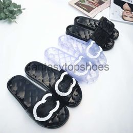 Channeles Designer Women Slippers CF Transparent PVC jelly Sandals Womens letter Printed Luxury Summer slipper Slides Silicone lady Flip Flops sneakers 35-42