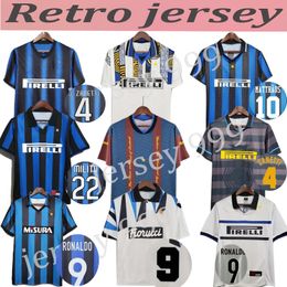 InterS MilanS Retro soccer jerseys R O N A L D O BATISTUTA CRESPO ADRIANO 04 05 06 07 08 09 10 11 finals MILITO SNEIJDER J.ZANETTI Eto'o vintage football shirts