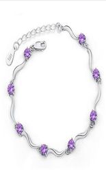 Fashion chain bracelets for women high quality crystal bracelets 925 sterling silver bracelets bangles fine jewelry GB6547250534