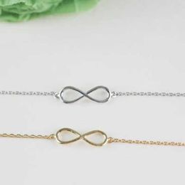 Anklets Trendy Gold Sliver Color Simple Infinity Chain Anklets For Women Beach Foot Jewelry Leg Chain Ankle Bracelets Women Accessories