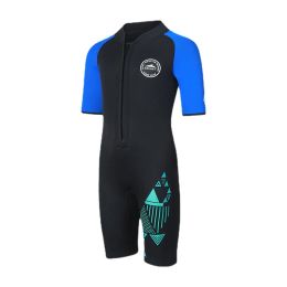 Suits Kids 2.5mm Neoprene Onepiece Suit Surfing Swimming Wetsuit Baby Youth Boys Girls UV Protection Keep Warm Age 3 To 14 Years