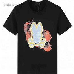 Psyco Bunny Shirt Psychological Bunny T-Shirts Designer Skull Bunny Pattern Top Cotton O-Neck Rabbit Animal Print T Shirts For Women Custom Printed Pop Tees 251