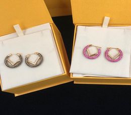 Earrings Jewellery Womens Circle Designer Earring Ear Studs Letter F Luxurys Golden Silver Needle Weote8853522