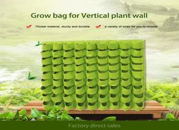 Recycled Wall Hanging Planter wool felt planting Container Vertical Nonwoven fabric Garden Plant Grow Bags7380354