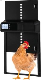 Accessories ATUBAN Automatic Chicken Coop Door OpenerAuto Chicken Door with Large LCD Display,AntiPinch Chicken Coop Opener with Timer