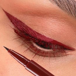Eyeliner Quick Drying Red Eyeliner Pencil Long Lasting Nonsmudge Smooth Matte Liquid Eye Liner Pen Waterproof Korean Eye Makeup Cosmetic