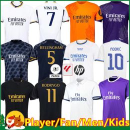 23 24 Bellingham Vini Jr Maglie da calcio 2024 MBAPPE TCHOUAMENI CAMAVANTE ALABA MODRIC RODRYGO 16 17 18 20 21 Real Madrids Men Kit Kit per bambini