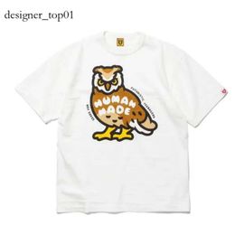 Human Made t shirt designer t shirt woman mens t shirt Summer fashion tee Human Make Bamboo Joint Cotton Short sleeved Trendy Animal Print Casual T-shirt 1203