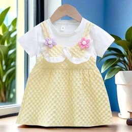 Girl's Dresses Summer New Baby Girl Dress Beach Toddle Clothes Flower Top Suspended Princess Dress Wedding Party Costume Cute Children