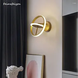 Wall Lamp Nordic Led Living Room Indoor Decoration Lighting Home Background Study Bedroom Bedside Modern Lamps