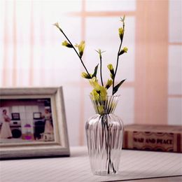 Vases Transparent Decorative Fashionable Modern Hand Craft Minimalist Blown Table Centrepieces Centrepiece Vase Versatile Striped