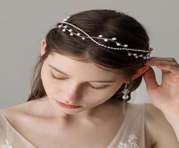 Wedding Hair Vine Headband Silver Rhinestone and Pearl Bridal Vine Acessories Wedding Hairstyle for Bride and Bridesmaid8266769