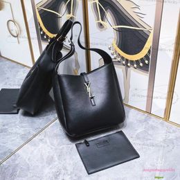 Designer Tote bag Genuine Leather Black Shoulder Bags Top Quality LE 5A7 women's Underarm Bag Handbag Supple Hobo Rose Bag Underarm Purse Shopping Wallet