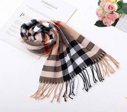 scarf Autumn and winter fashion British Plaid Cashmere Shawl dual purpose lovers warm Bib5080994