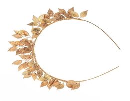 Delicate Leaf Flower Ring Hoop Crown Gold Silver Headband Bride Headdress Flower Headwear Wedding Hairwear Bridal Hair Jewelry8713577