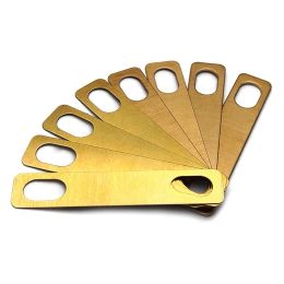 Accessories 8pcs Guitar Neck Shims 0.2/0.5/1mm Thickness Brass Shims Set Connexion Neck Plate Bolton Neck Repair Luthier Tool Guitar Bass