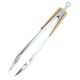 Accessories 18Inch Professional Extra Long Tong with Acacia Wood Grips, Heavy Duty BBQ Tongs