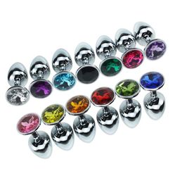 50pcslot Small Size Metal Anal Plug Sex Toys For Women Men Erotic Butt Plugs Crystal Jewelry Adult Booty Beads Anus Product Y8198093