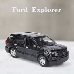 Diecast Model Cars New 1 36 Ford Explorer Alloy Car Model Sound and Light Die Casting and Toy Car Toy Car Childrens Toy Childrens Collection GiftsL2405
