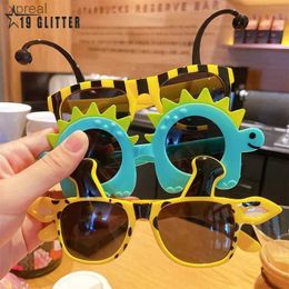 Óculos de sol Summer Childrens Cute Dinosaur Cartoon Glassses de sol ao ar livre Os óculos de sol, óculos de sol para crianças, óculos de sol UV400 WX