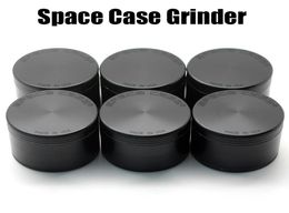 Space Case Grinders 5563mm Herb Smoking Grinder 24 Pieces Tobacco With Triangle Scraper Aluminium Alloy Material Herbal Spice Cr2321566