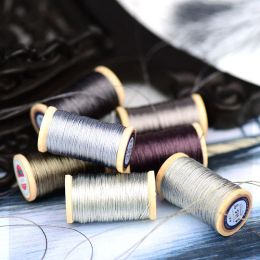 Cushion Roll of 0.3mm Polyamide Fibre Line Handwoven Embroidery Thread Tassels Line 50m High Strength 3 Strands Thread Grey