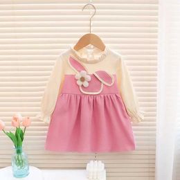 Girl's Dresses Baby Girl Dress Birthday Party Costume Flower Cute Princess Dress Long Sleeve Outerwear Kid Toddler Dress Children Clothing