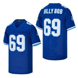 Men's T-Shirts American Football jersey West Canaan Coyotes 82 Twder 69 Billy Bob 4 moxon Embroidery Outdoor Sports Mesh Ventilation Blue New T240507