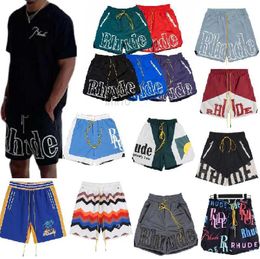 Men's Shorts Designer Shorts Rhude Shorts Summer Fashion Beach Pants Men High Quality Street Wear Red Blue Black Purple Pants Mens Short Us Siize S-xli7s4